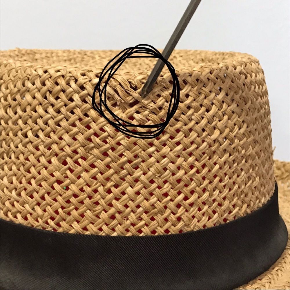 Importina Straw Hat Black Grosgrain Ribbon Bow Brimmed Summer Sun Hat - Picture 12 of 16
